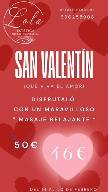 Promo San Valentín - Estética Lola